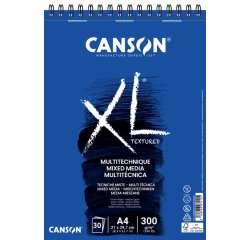 Mixed mediapapier Canson XL Textured Mixed Media 30vel 300gr A4 wit
