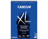 En_bloc dibujo acuarela canson xl mix media grano medio din a3 microperforado espiral 29,7x42cm 30 hojas 300 gr/m2