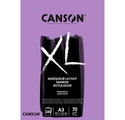 Bloc à dessin Canson XL Marker A3 70g 100 feuilles ultra blanc