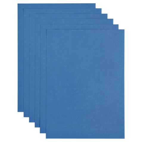 Papier copieur Papicolor A4 200g bleu roi 6 feuilles