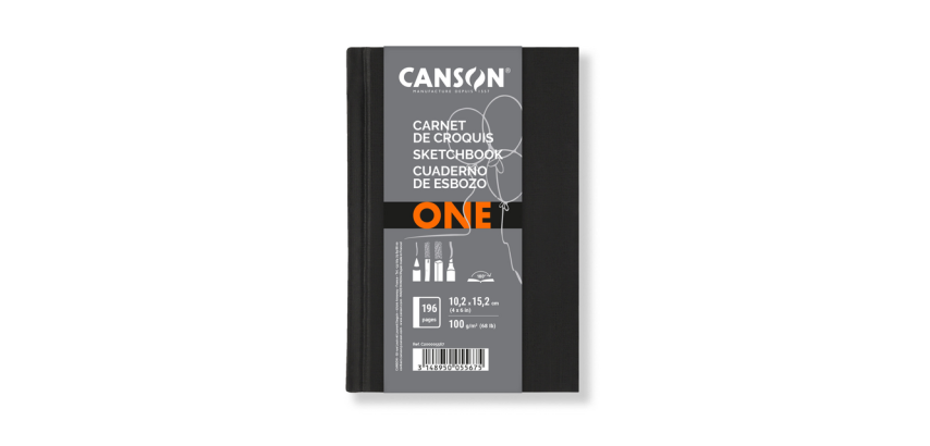 Canson Skizzenbuch Art Book One Weißes Cover 102x152mm 100 weiße Blätter 100g