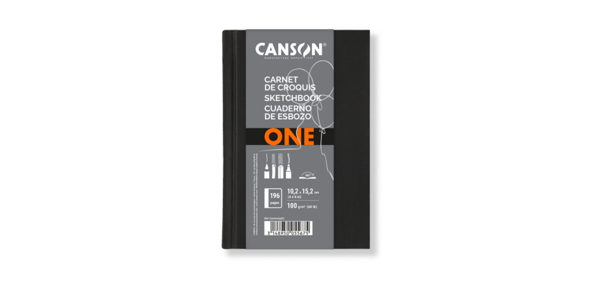 Carnet de croquis Canson Art Book One Couverture blanche 102x152mm 100 feuilles blanches 100g