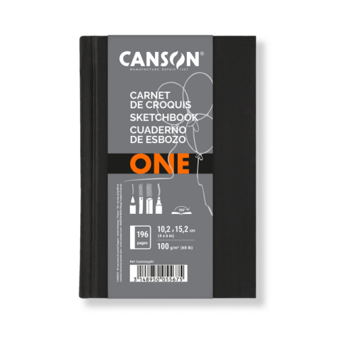 Schetsboek Canson Art Book One hardcover 98vel 100gr 102x152mm wit