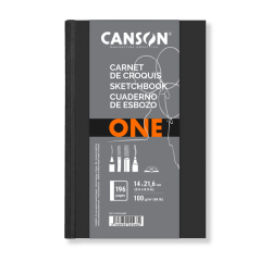 Carnet de croquis Canson Art Book One Couverture rigide 140x216mm 98 feuilles blanches 100g