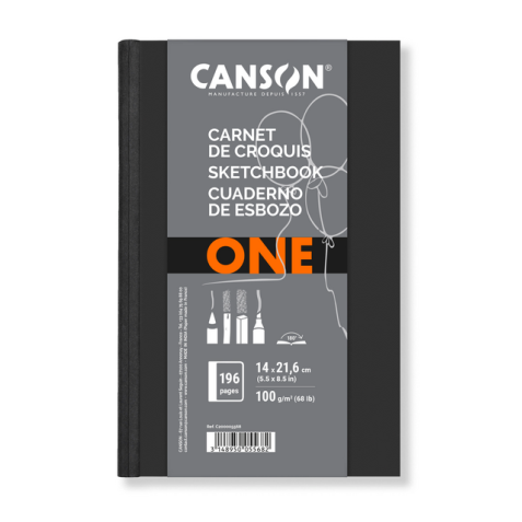 Schetsboek Canson Art Book One hardcover 98vel 100gr 140x216mm wit
