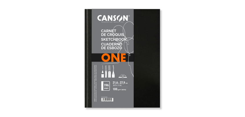 Canson Art Book One Sketchbook Hardcover 216x279mm 100 white sheets 100g