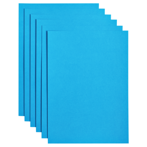 Papier copieur Papicolor A4 200g bleu ciel 6 feuilles