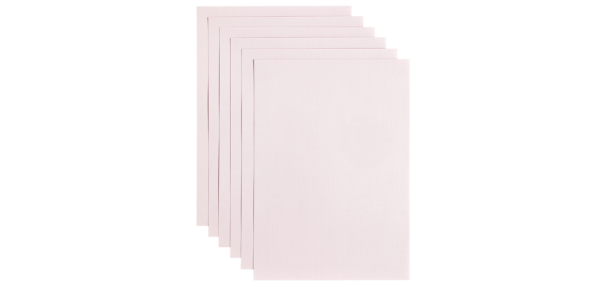 Papier copieur Papicolor A4 200g rose clair 6 feuilles