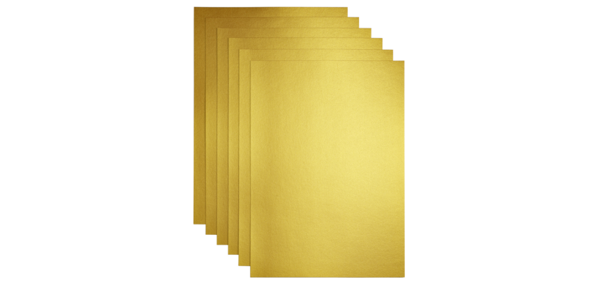 Papicolor Copier Paper A4 120g Metallic Gold 6 Sheets