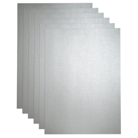 Papier copieur Papicolor A4 120g 6 feuilles argent métallisé