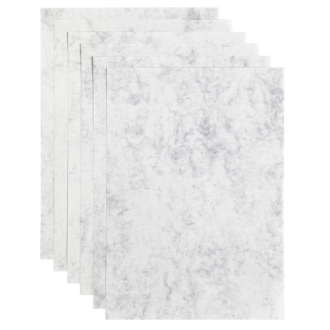 Kopieerpapier Papicolor A4 200gr 6 vel marble grijs