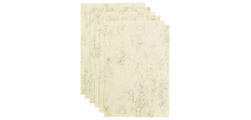 Papier copieur Papicolor A4 200g ivoire marbré 6 feuilles