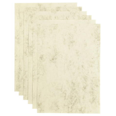 Papier copieur Papicolor A4 200g ivoire marbré 6 feuilles