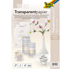 Papier transparent Folia A4 115g blanc 10 feuilles
