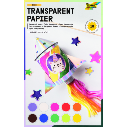 Transparant papier Folia 18.5x29.7cm 42gr 10 vel 10 kleuren