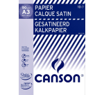 Papier calque Canson satin  A3 90g translucide 10 feuilles