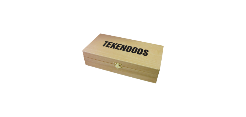 Tekendoos 25x12.5x6.5cm 3 vakken beukenhout