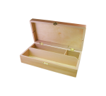 Tekendoos 25x12.5x6.5cm 3 vakken beukenhout