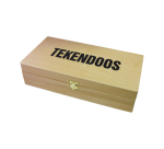 Tekendoos 27x15x8cm 3 vakken beukenhout