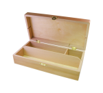 Tekendoos 27x15x8cm 3 vakken beukenhout