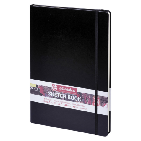 Schetsboek Talens Art Creation zwart 21x30cm 140gr 80vel