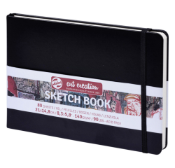 Schetsboek Talens Art Creation zwart 21x15cm 140gr 80vel