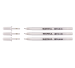 Stylo gel Sakura Roll Classic set 3 largeurs blanc
