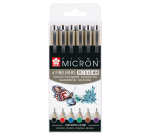 Fineliner Sakura Pigma Micron 05 set 6 couleurs de base