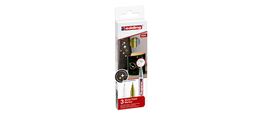 Ölbasierter Lackmarker edding 751 1-2mm Metallic sortiertes Set 3 Stück