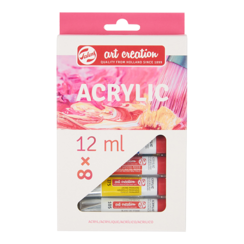 Peinture acrylique Talens Art Creation étape par étape 12ml set 8 couleurs