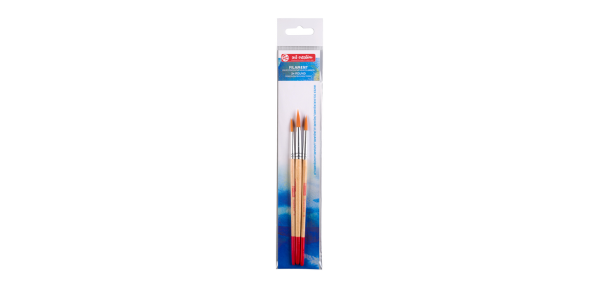 Penseel Talens Art Creation filament rond assorti set à 3 stuks