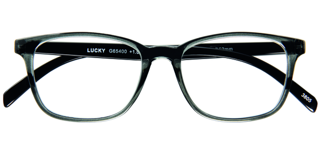 Lesebrille I Need You +1.00 dpt Lucky grau-schwarz