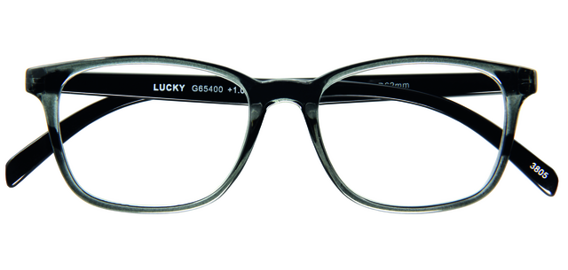 Lesebrille I Need You +1.00 dpt Lucky grau-schwarz