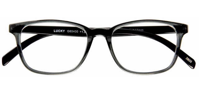 Lunettes de lecture I Need You +1.50 dpt Lucky gris-noir