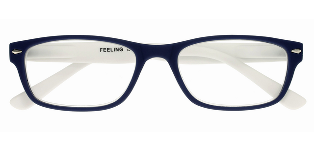 Lunettes de lecture I Need You +2.50 dpt Feeling bleu-blanc