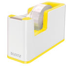 Dévidoir ruban adhésif Leitz WOW blanc/jaune