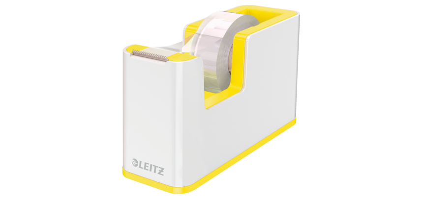 Dévidoir ruban adhésif Leitz WOW blanc/jaune
