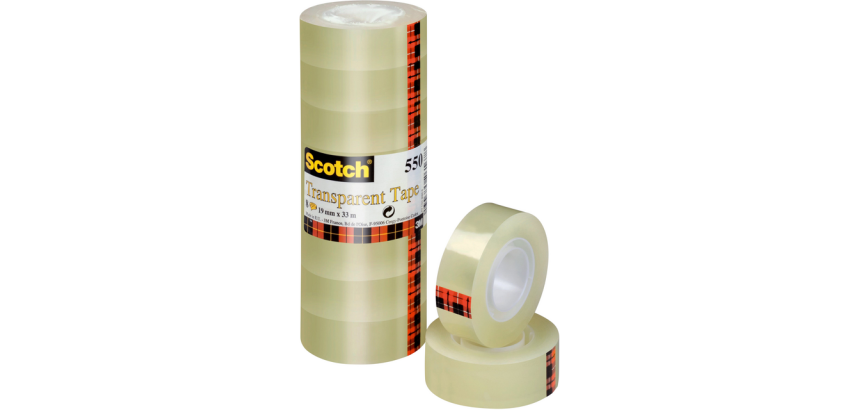 Ruban adhésif Scotch 550 33mx19mm transparent 8 rouleaux