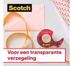 Plakband Scotch Crystal 600 19mmx25m transparant + handdispenser
