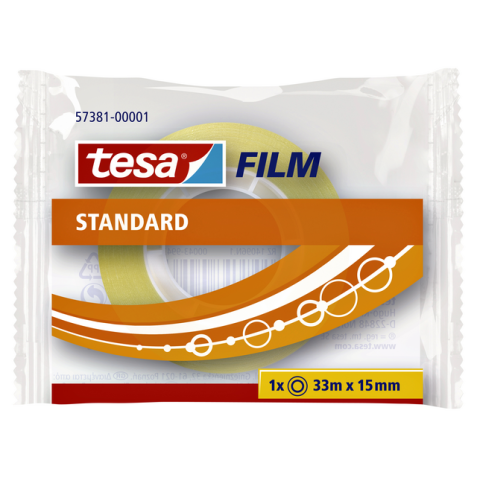 Plakband tesafilm® Standaard 33mx15mm transparant