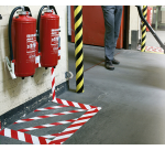 Ruban de signalisation tesa® Signal Universal 66mx50mm rouge/blanc