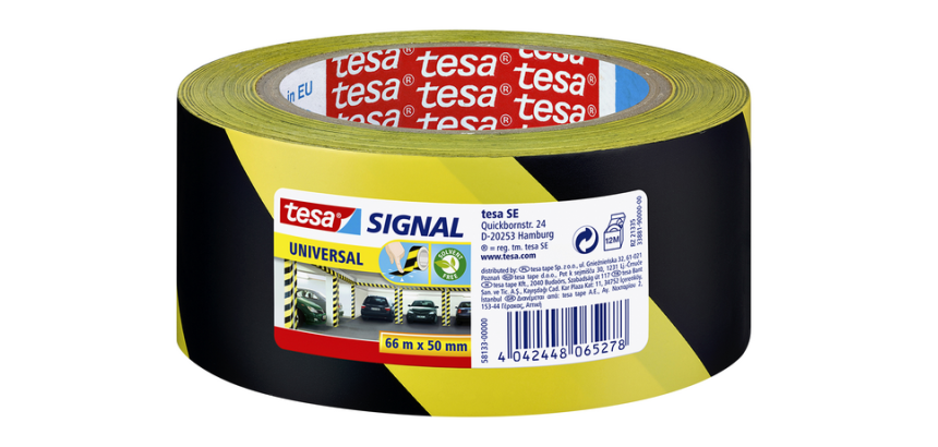 Ruban de signalisation tesa® Signal Universal 66mx50mm jaune/noir
