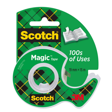 Plakband Scotch Magic 810 19mmx15m onzichtbaar + plakbandhouder