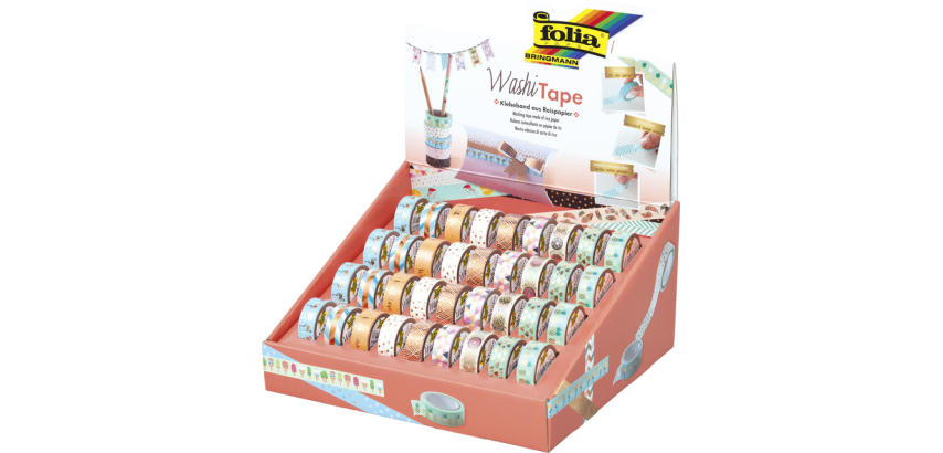Ruban autocollant Washi-Tape HOTFOIL, en présentoir