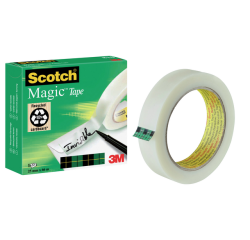 Ruban adhésif Scotch Magic 810 66mx25mm invisible mat