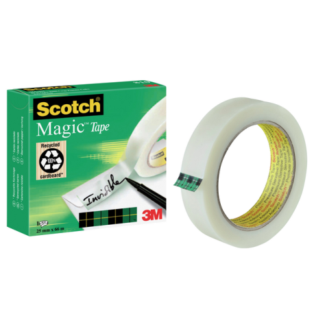 Plakband Scotch Magic 810 25mmx66m onzichtbaar mat