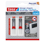 tesa® Klebenagel Klein Gerät Tapete & Putz 0,5kg grau-weiß 2 Stück
