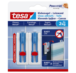 Clou adhésif tesa® Toile Carrelage & Métal 2kg blanc 2 pièces