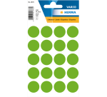 Etiquette HERMA 1878 rond 19mm vert fluo 100 pièces