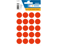 HERMA Label 1876 round 19mm fluorescent red 100 pieces